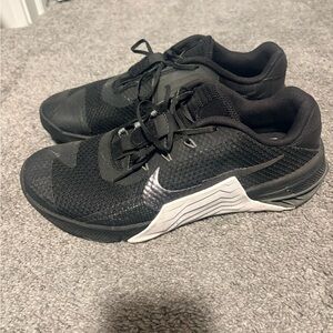 Nike Women’s Black and White Training Shoes. Metcon 7, size 10.5.